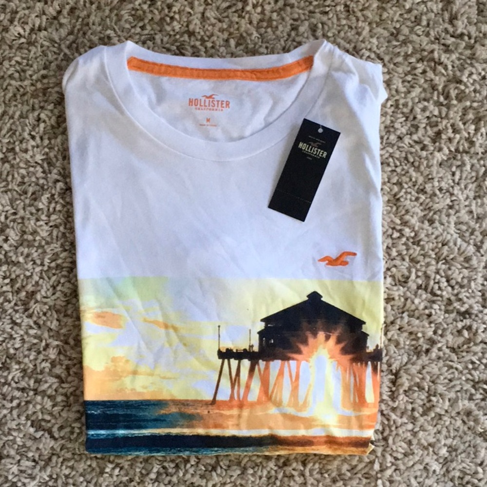 Hollister Pier Scene Tee NWT